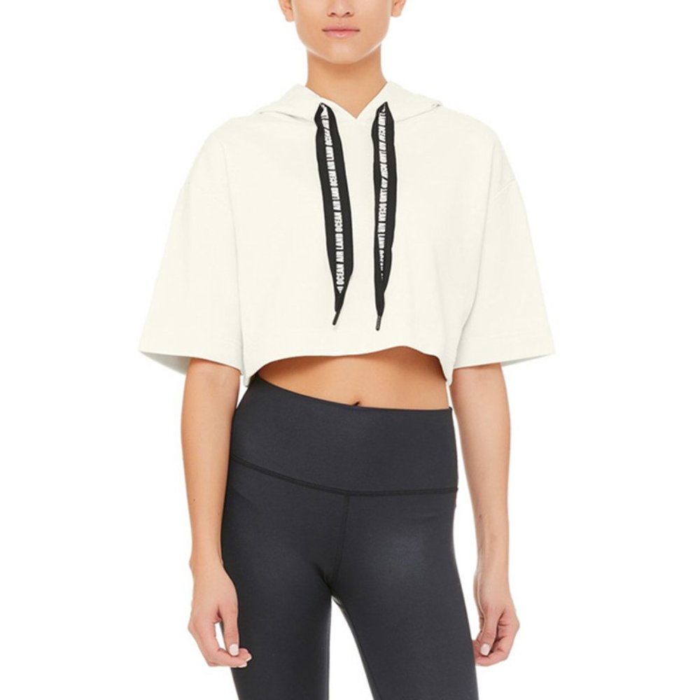 NWT, Alo Yoga Women's Air Land Ocean Crop Hoodie